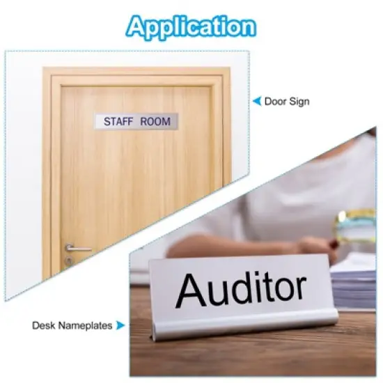 Unique Bargains Custom Engraved Blank Rectangle Name Plates 20 Pcs image {3}