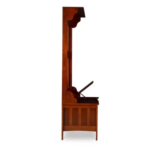 Misson Hall Tree with Storage Bench Walnut - Linon image {6}