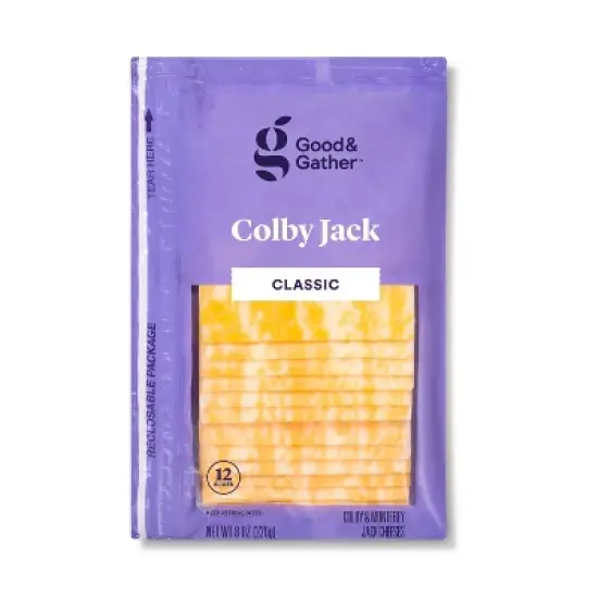 Colby Jack Deli Sliced Cheese - 8oz/12 slices - Good & Gather&trade; image {4}