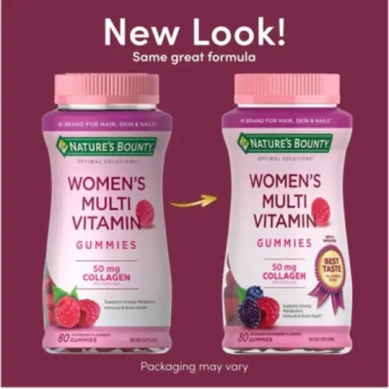 Nature's Bounty Optimal Solutions Women's Multivitamin Gummies - Mixed Berry and Raspberry - 80ct image {5}