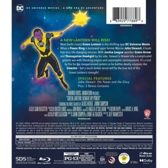 Green Lantern: Beware My Power (DCU)(Blu-ray + Digital) image {2}