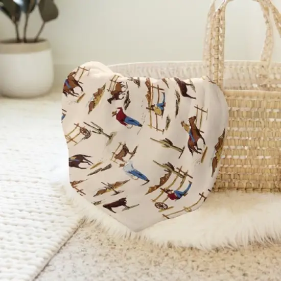 Sweet Jojo Designs Boy Swaddle Baby Blanket Wild West Collection image {3}