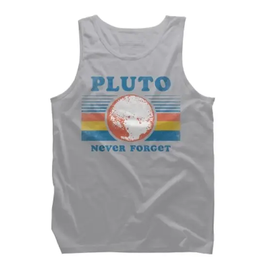 Men's Design By Humans Pluto Never Forget By Tingsy Tank Top image {9}