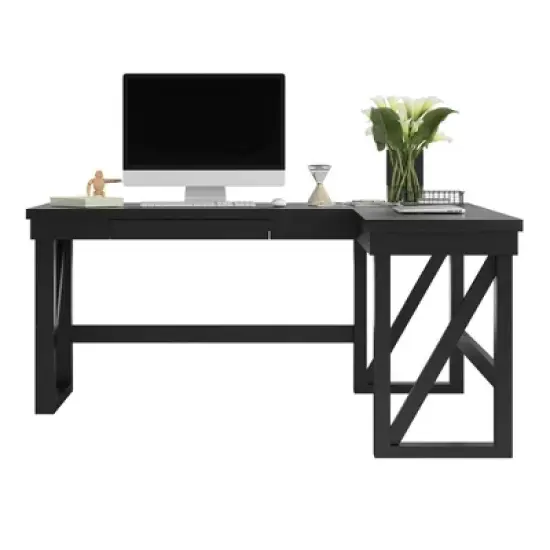 Liberty Lift Top L Desk Black - Room & Joy image {6}