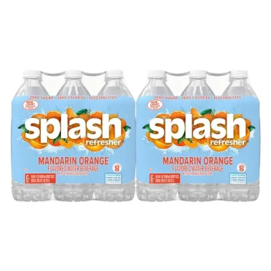 Splash Refresher Mandarin Orange Water Beverage - 24pk/0.5L Bottles image {2}
