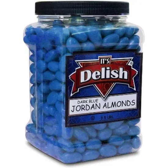 Dark Blue Jordan Almonds by It's Delish &ndash; 3.5 lbs Jumbo Container image {6}