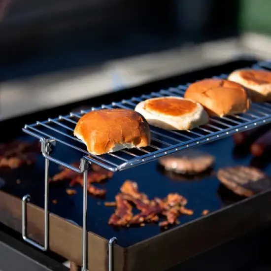 Yukon Glory Griddle Warming Rack Designed for 28 in. Blackstone Griddles, New & Improved Design One-Step Clip on Attachment image {6}