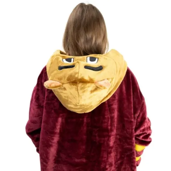 Plushible NCAA Minnesota Golden Gophers Wearable Blanket Hoodie and Goldy Mascot Pillow image {4}