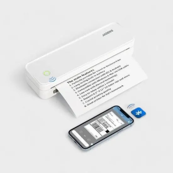 JADENS Portable Bluetooth Thermal Printer for letter-sized paper documents, PD-A4 image {9}