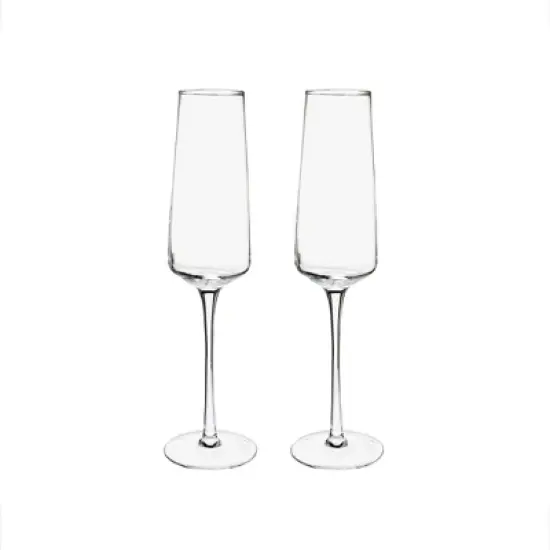 Slickblue Classic Champagne Flutes 9 oz, Set of 2 - Sleek Design for Special Occasions & Celebrations image {4}