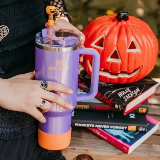 CharCharms Halloween Water Bottle Boot Pink/Orange image {2}