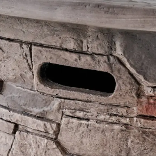 Hoonah Stone Circular MGO Fire Pit - Gray - Christopher Knight Home image {4}