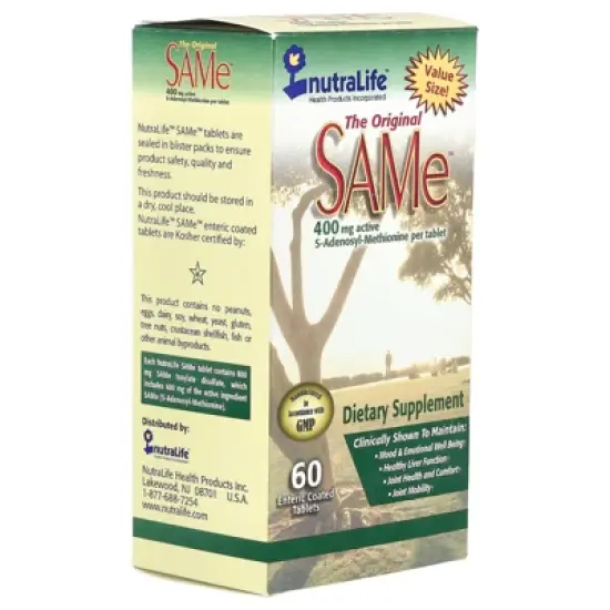 NutraLife SAMe, 400 mg, 60 Enteric Coated Tablets image {4}