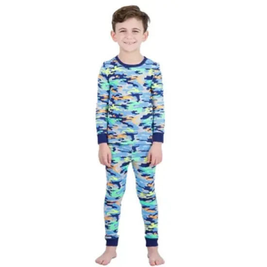 Sleep On It Boys Super Soft 2-Piece Snug Fit Pajama Set - Camo image {1}
