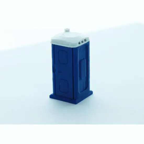 3D to Scale 1/64 3D Printed Blue Plastic Porta Potty with Opening Door 64-141-BL image {1}
