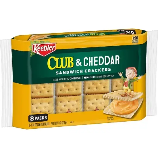 Keebler Club & Cheddar Sandwich Crackers - 11oz/8ct image {1}