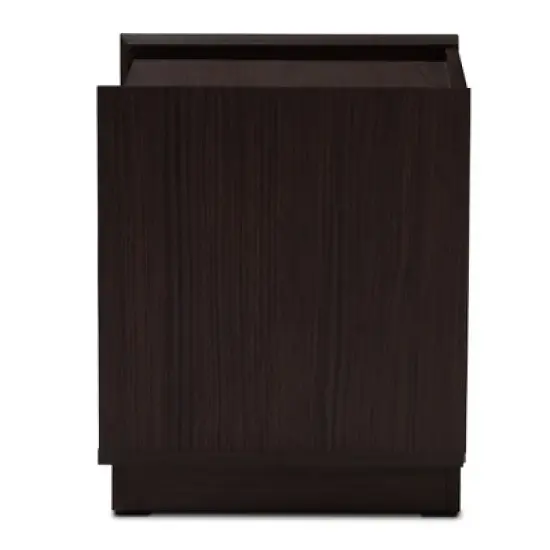 Larsine Finished 2 Drawer Nightstand Brown - Baxton Studio image {6}