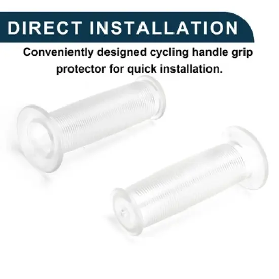 Unique Bargains Bike Handlebar Grips Covers 3.94" Clear 1 Pair image {5}