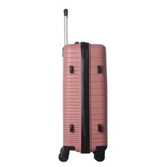 MAYEERTY 3 Piece Lightweight Luggage Set, PP Hardshell Carry on Suitcase with Spinner Wheels & TSA Lock, Pink - 20"/24"/28" image {9}