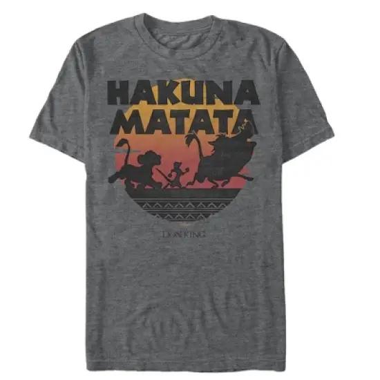 Men's Lion King Hakuna Matata Sunset Circle T-Shirt image {4}
