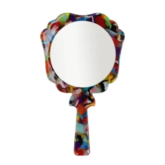 Unique Bargains Durable Handheld Makeup Mirror 1 Pc image {5}