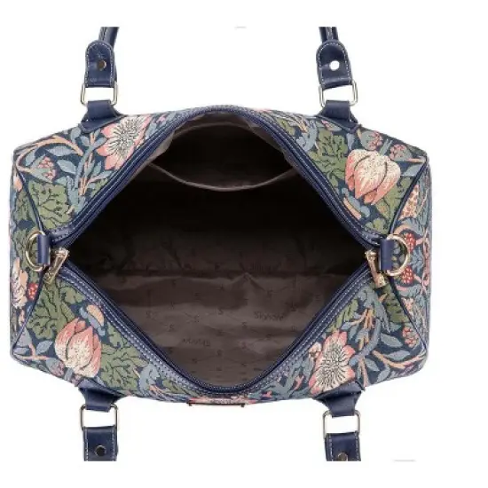 Signare USA William Morris Strawberry Thief Blue Travel Bag image {9}