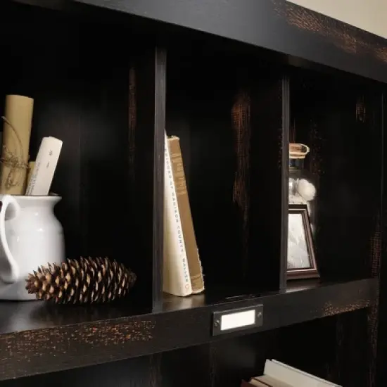 Dakota Pass Computer Desk with Hutch Light Brown - Sauder image {7}