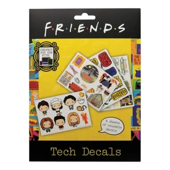 Fanattik Friends Tech Decals | 48 Reusable Stickers image {1}