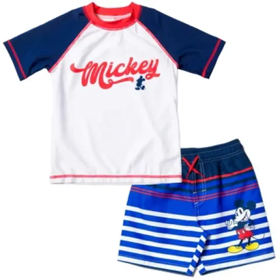 Disney Mickey Mouse Rash Guard and Swim Trunks Outfit Set Infant to Toddler image {10}