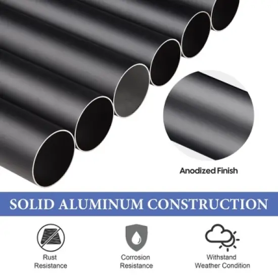 Yescom 20 Ft Aluminum Sectional Flag Pole Kit Eagle Topper Black image {3}