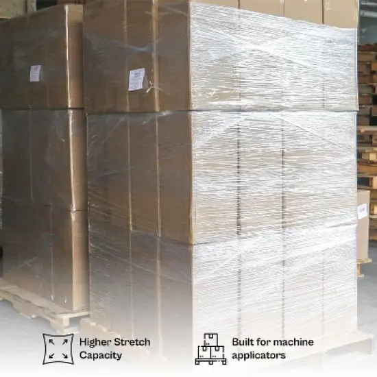 PSBM 1 Roll Opaque Blue Machine Length Hand Stretch Wrap, 20 in. x 5000 Ft. x 63 Ga image {4}