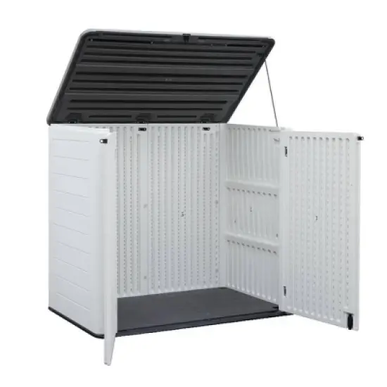 WELLFOR 275 gal Horizontal Deck Box Beige image {2}