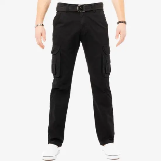 X RAY Men's Belted Classic Fit Cargo Pants image {4}