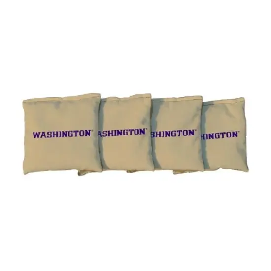 NCAA Washington Huskies Corn-Filled Cornhole Bags - Gold image {1}