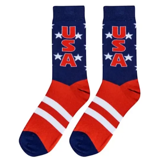 Cool Socks, Usa Stars, Funny Novelty Socks, Adult, Large image {3}
