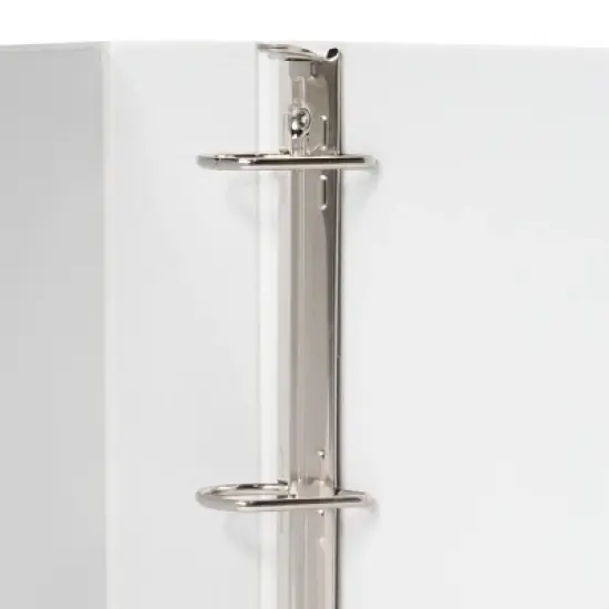 School Smart D Ring View Binder, Polypropylene, 3 Inches, White image {3}