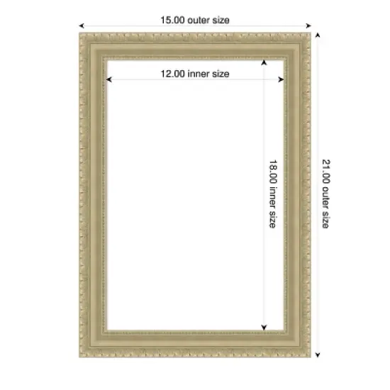 Amanti Art Champagne Teardrop Framed Dry Erase Magnetic Board image {4}