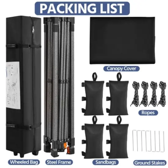 Yaheetech 10&times;10 FT Portable Pop Up Canopy Tent with Roller Bag image {5}