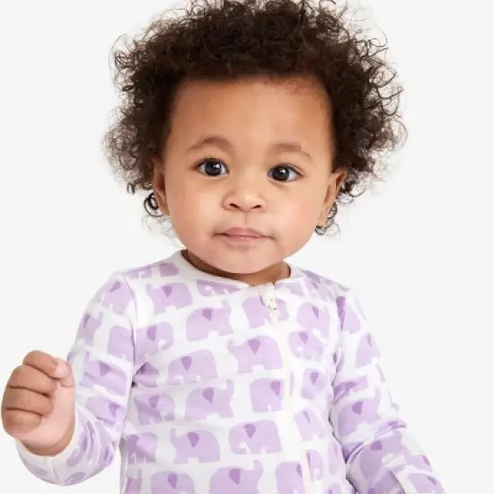 Primary Baby Organic Animal Friends Zip Footie image {10}