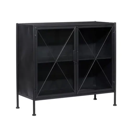 Industrial Metal Cabinet Black - Olivia & May image {20}