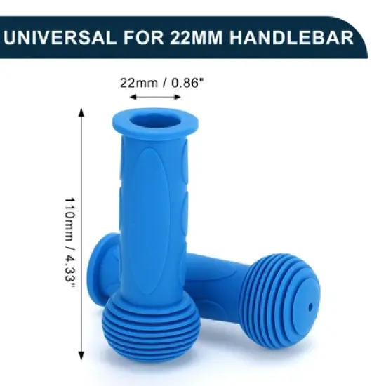Unique Bargains Child Bike Handlebar Grips Covers 4.33" Blue 1 Pair image {4}