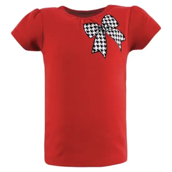 Hudson Baby Girl Short Sleeve T-Shirts, Houndstooth Red image {4}