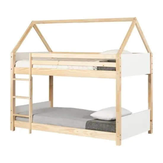 Sweedi House Bunk Beds White/Natural - South Shore image {11}