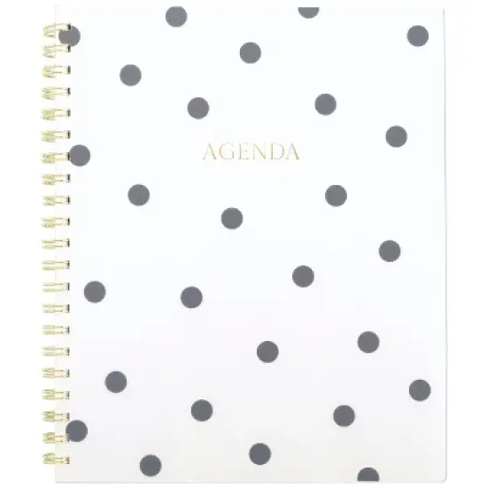 Sugar Paper Essentials 11"x9.5" 2026 Large Frosted Planner Black Dot Planner image {9}