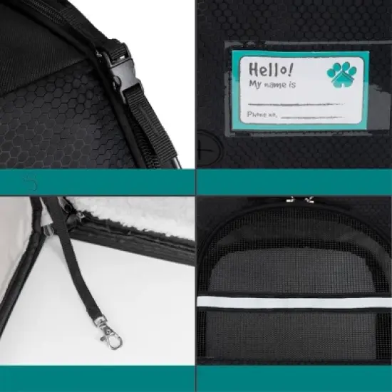 PetAmi Expandable Pet Backpack Carrier for Dog Cat, Airline Approved Travel Hiking Carrying Small Medium Puppy Kitten Extended Back Pack image {4}