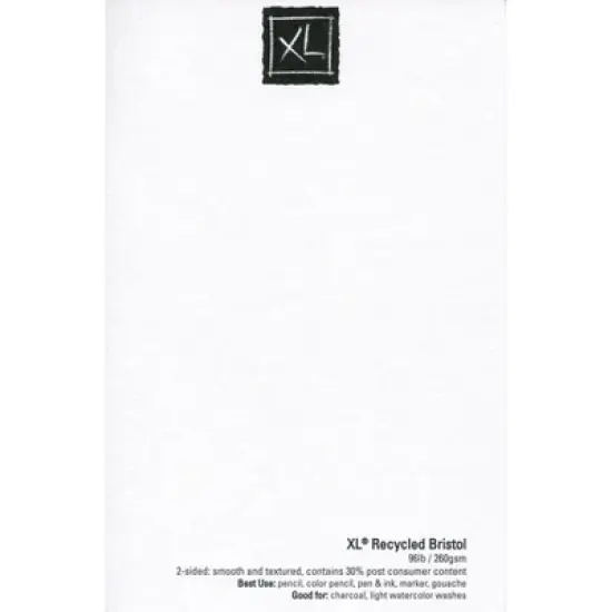 Canson XL Recycled Bristol Paper Pad 9"X12"-25 Sheets image {4}