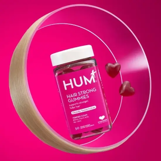 HUM Nutrition Clinically Tested for Growth, Fuller Hair - PABA, Fo-Ti, Zinc, Biotin and Folate Hair Strong Gummies - 50 ct image {4}