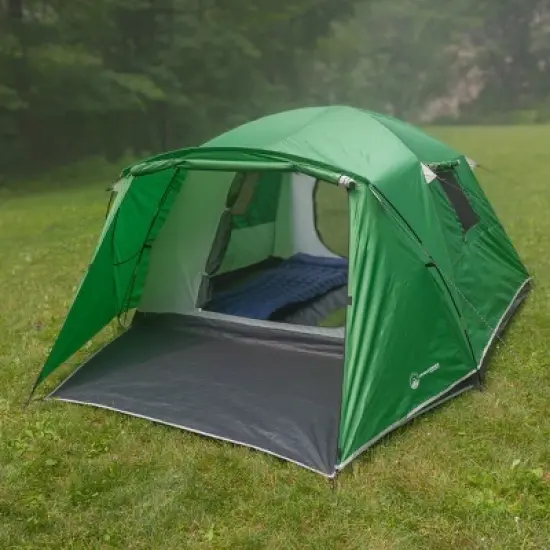 Wakeman Outdoors 4 Person Tent with Porch, Green image {9}