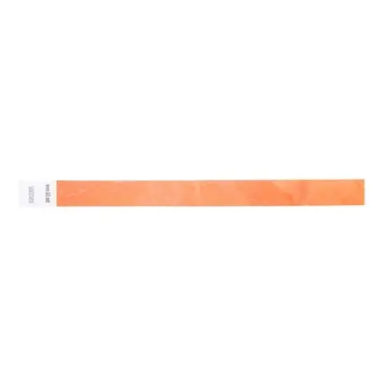 SICURIX Sequentially Numbered Security Wristbands, 3/4", Orange, Pack of 100 image {1}