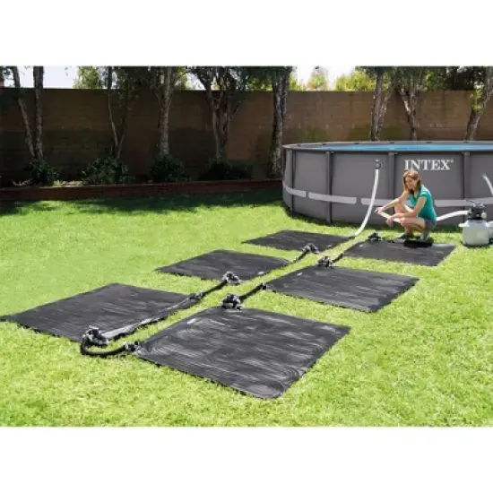 Intex Above Ground Swimming Pool Water Heater Solar Mat 28685E, Black (2 Pack) image {5}